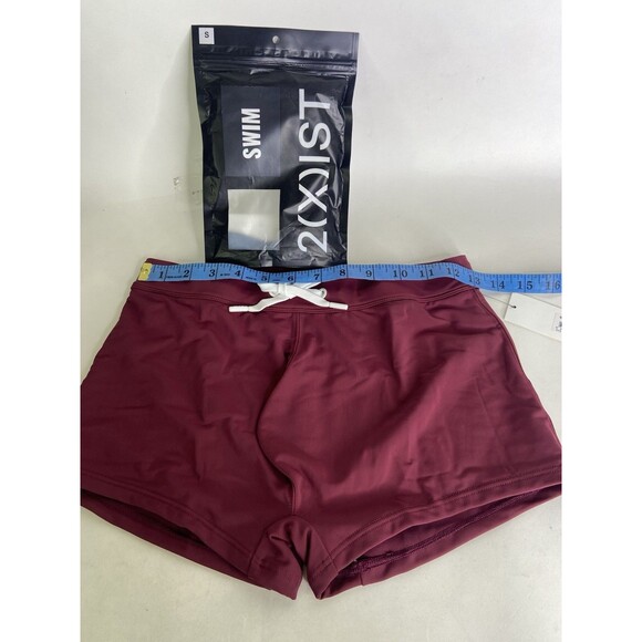 2XIST Essentials Cabo Swim Trunks Swimwear Bottoms Cordovan Red Mens Size S - Picture 3 of 6